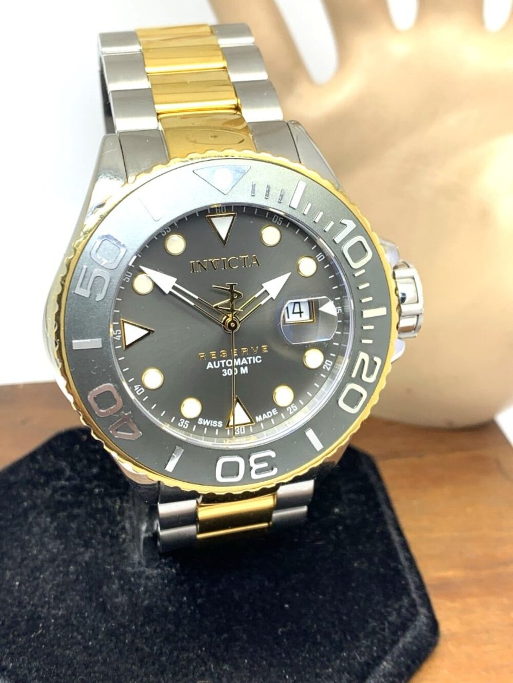 Invicta Mens Watch 22855 Grand Diver Swiss Automatic Gray Dial 2-Tone Steel 48mm - Picture 14 of 15